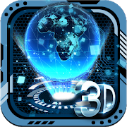 3D Tech Earth Theme-SocialPeta