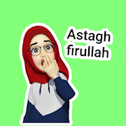 Stiker WA Hijab Muslim Cantik Islami WAStickerApps-SocialPeta