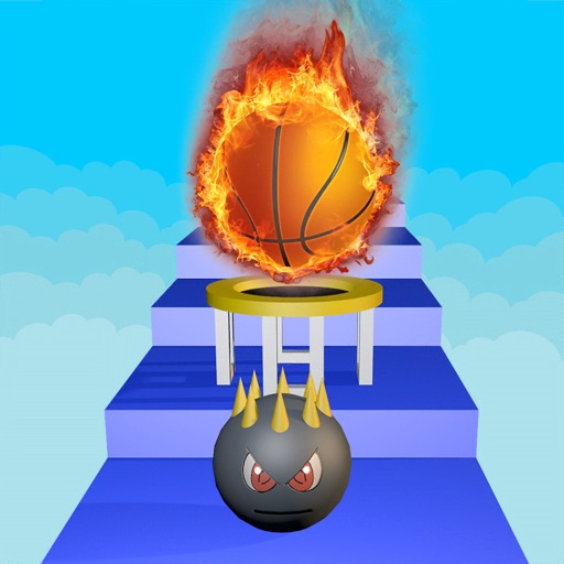 3D Dunk Stairs Trampoline Hoop-SocialPeta