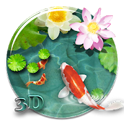 Fancy 3D koi fish theme-SocialPeta