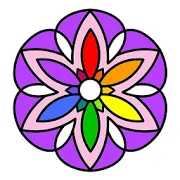 Cross Stitch Coloring Mandala-SocialPeta