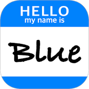 Blue - Virtual Name Tag-SocialPeta