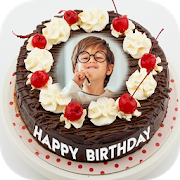 Name Photo On Birthday Cake - Birthday Photo Frame-SocialPeta